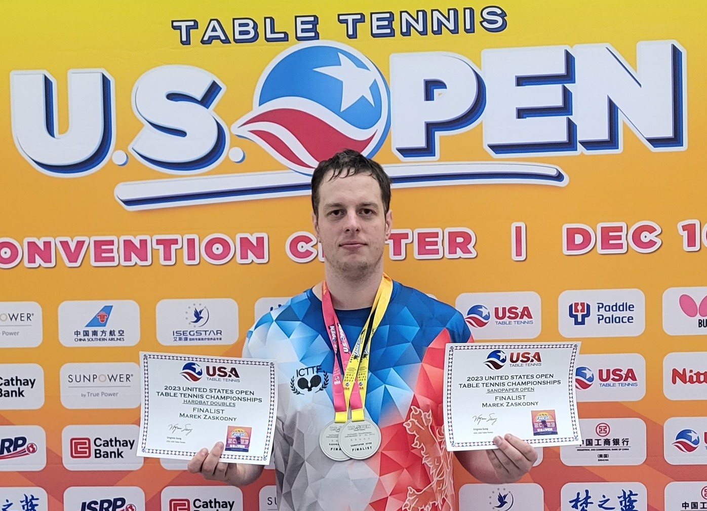Medailista Marek Záškodný z US Open 2023